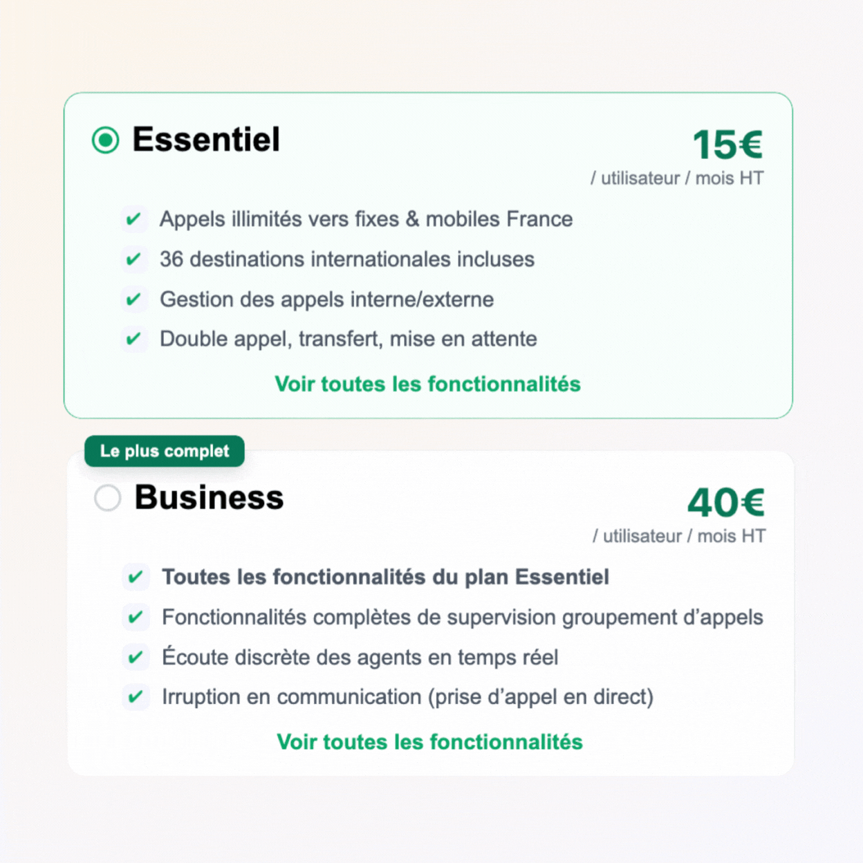 Étape 1 - Configurez votre offre